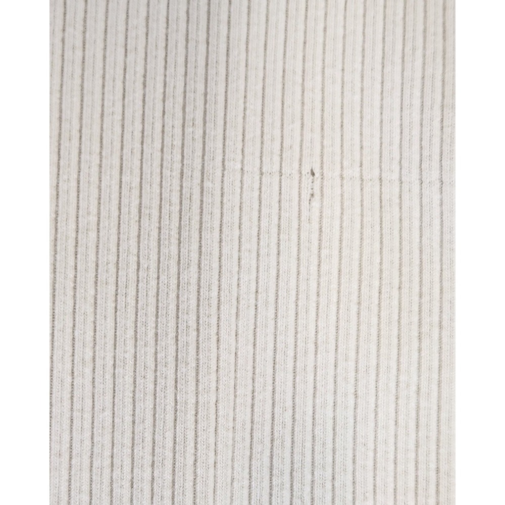 Reformation Ribbed Knit Jumpsuit Cream Beige Short Sleeve Wide Leg Polo Collar - Picture 9 of 11